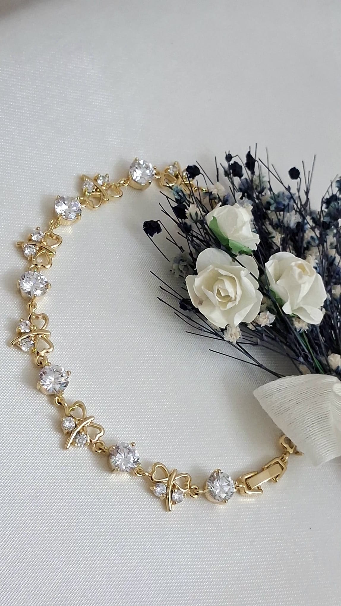 XUPING Bileklik - Kelebek ve Yuvarlak Taş Detaylı